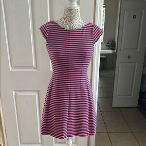 Striped Pink and Blue Women's Dress